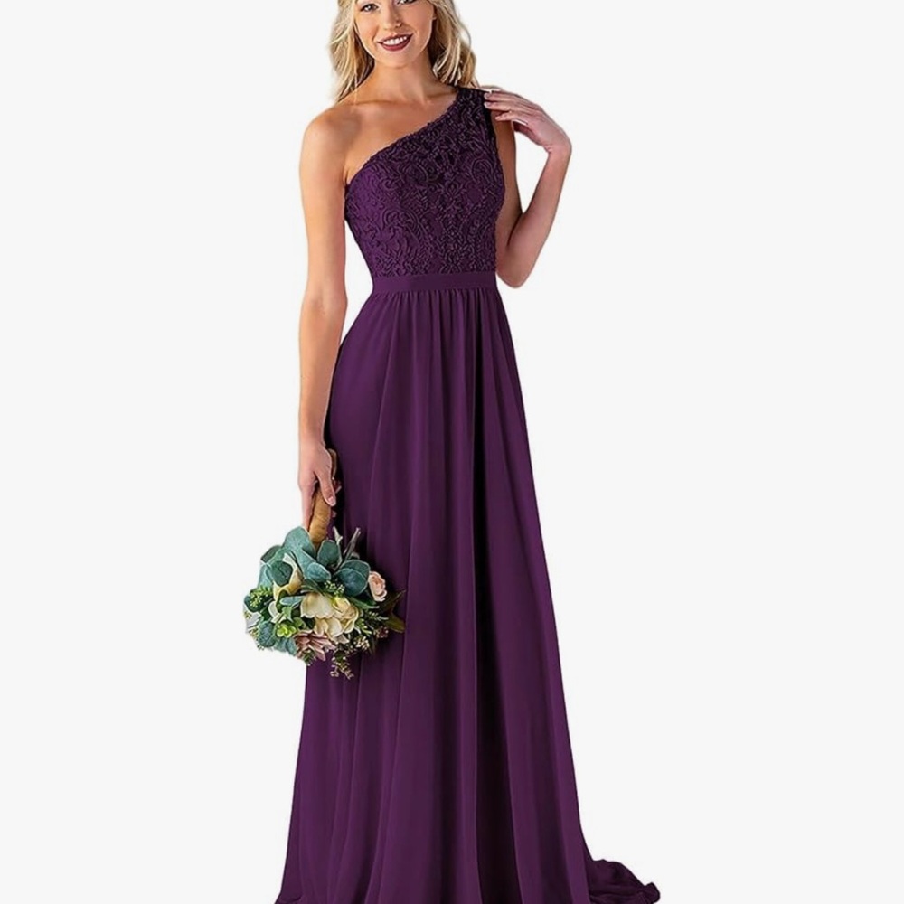 NWT Women’s plum formal one shoulder dress